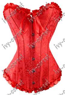 colors boned lace up corset Bustier top A819 S 6XL  