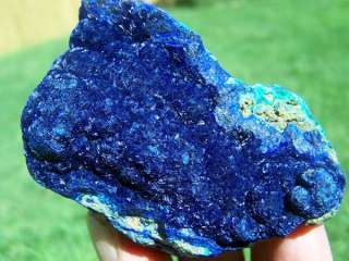75 Bright Blue Velvety Azurite Cluster w/Malachite  