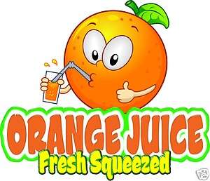 Orange Juice Concession Decal 14 Restaurant Drinks  