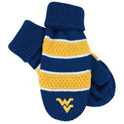 West Virginia Mountaineers Womens adidas Striped Knit Mittens 