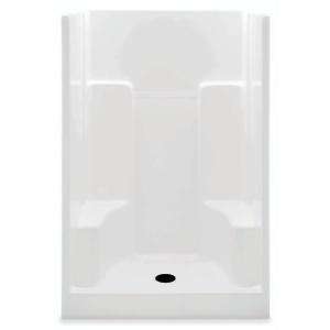 Aquatic 48 in. x 35 in. x 72 in. Gelcoat Shower Stall in White 1483SG 