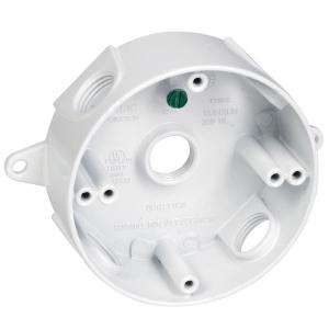 Taymac 1 Gang 5 Hole Round Electrical Box RB550WH  