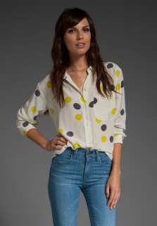 EQUIPMENT Daddy Double Dot Print Blouse in Nature White at Revolve 