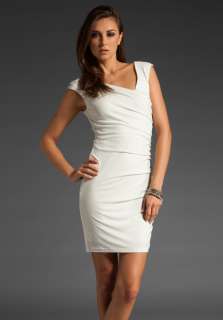 GRAHAM & SPENCER Stretch Jersey Side Ruched Dress in Stone at Revolve 