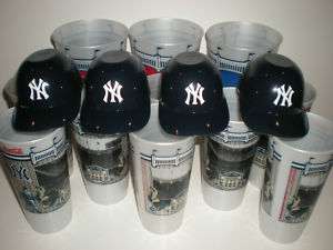 2008 New York Yankees MLB Helmet Drink Cup Set 15pc Lot  