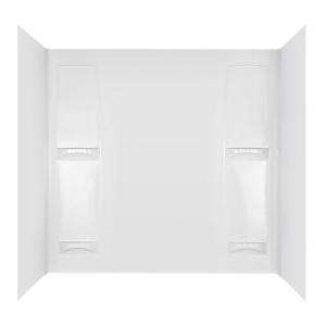 ASB 60 in x 32 in. Four Shelf Bathtub Wall Set in White 4520 at The 