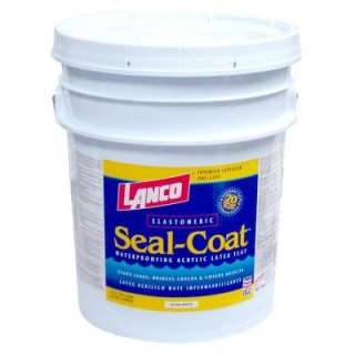 Lanco Seal Coat 5 Gallon Flat Acrylic Latex Ultra White Roof Paint 
