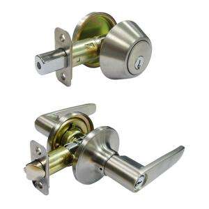 Defiant Olympic Stainless Steel Lever Combo Door Knob Set MG6L1 at The 