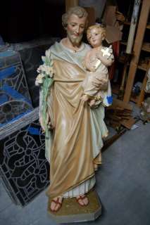   56 tall Daprato Statue of St. Joseph w/Child + chalice co.  