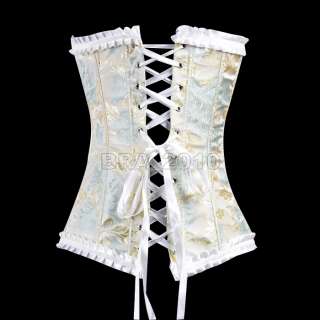 Sexy New Steel Boned Lace up Corset Bustier /S/M/L/XL  