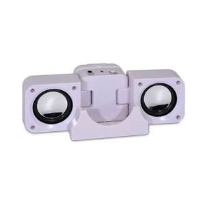 GoStereo Foldable Portable Speakers System   White 