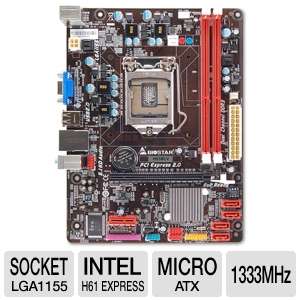 BIOSTAR H61MLV Intel 6 Series Motherboard   Micro ATX, Socket H2 