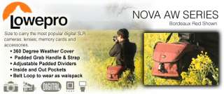 LowePro NOVA 140 AW Series Camera Bag   Black Item#  L150 2056 