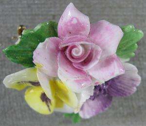 Vintage Pin~Nice Porcelain Flower~Royal Adderley  