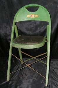 Vintage Green Solid Kumfort Folding Chair Louis Rastetter & Sons Fort 