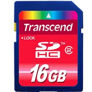Transcend TS16GSDHC2 Class 2 SDHC Card   16GB 