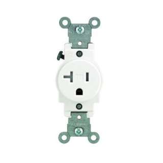   White Tamper Resistant Single Outlet R52 T5020 0WS 