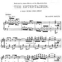   für Klavier   Klaviernoten   Scott Joplin   The Entertainer  