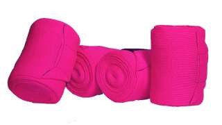 4er Bandagen Set 3,5m PFERDEBANDAGEN ███ NEONPINK ███