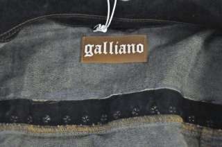 Authentic $675 John Galliano Slim Fit Denim Jacket US S EU 48  