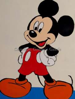 Gemälde ÖL auf Leinwand Micky Mouse PRÄCHTIGES TOPTEIL  
