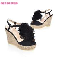   Fashion Wedges Faux Suede Vogue Butterfly knot High Heels Shoes  