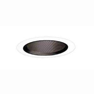 Halo 6 in. Slope Ceiling Trim with Black Baffle and White Trim 498P at 