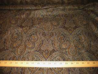   RUST ALLOVER PAISLEY MEDALLION POLY WOOL JACQUARD FABRIC 60 WIDE BTY