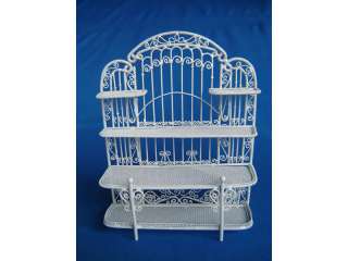 dollhouse miniature BAKERS RACK STAND WIRE WHITE NEW**  