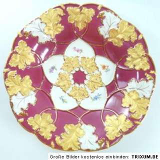 Meissen purpur Prunkschale Streublumen ø28 NP*1248, €  