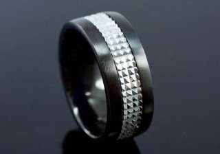 Biker R&B Two Tone Shine Stainless Steel Spin Ring R089  