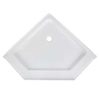 Aqua Glass 42 in. Neo Angle Shower Base in White 403402 at The Home 