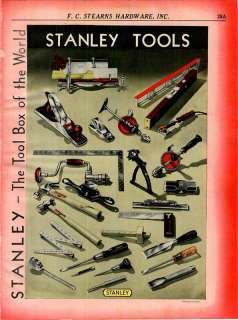 1948 Stanley Tools 28 Color Images Stearns Hardware ad  