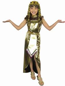 Childs Gold Cleopatra Halloween Costume Large 10 12  