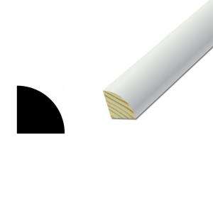   in. x 8 ft. Painted White Finger Joint Poplar Quarter Round Moulding