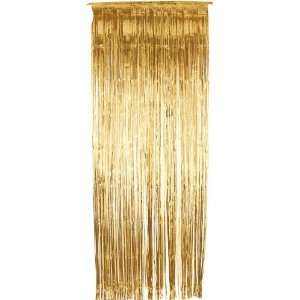 Goldener Lamettavorhang Vorhang Lametta gold Metallfolien 