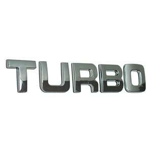 3D Auto chrom Heck Emblem Turbo Schriftzug Aufkleber  Auto