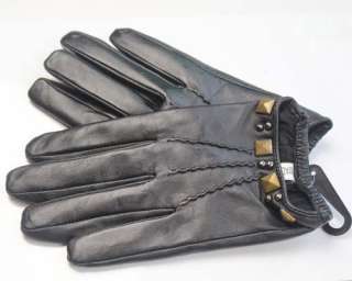   Fashion Rivet Gloves Genuine Leather Everyday Use Evening Party  