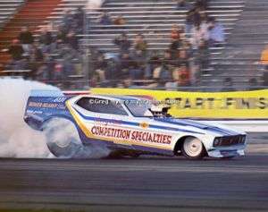 Jerry Ruth 73 Mustang Funny Car Burnout Photo Fremont  