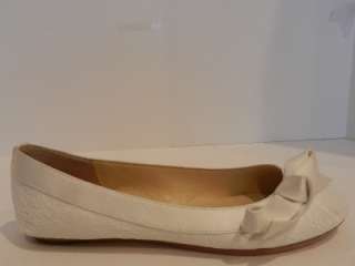   CUSHION2 Lacy Ballet Flats Ivory Satin US 5.5 Bridal Shoes  