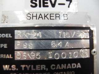 Tyler model RX 24 Laboratory sieve screener shaker w timer 110v in NJ 