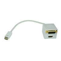 Mini DVI to Dual Link DVI D and HDMI Adapter Cable, 1ft  