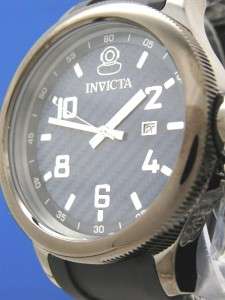 NEW Mans Invicta Russian Diver Watch  All Black/Blue Carbon Fiber 