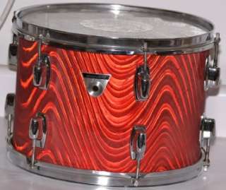 Vintage Ludwig Standard 5 Piece Drum Set Astro Red White Blue  