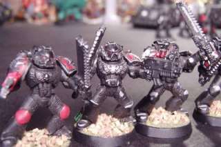 Warhammer 40K Space Marines Black Templars Troops Squad Painted 