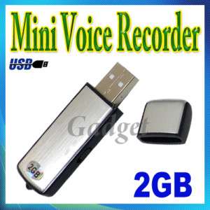 2GB Mini SPY USB Digital Voice Recording Recorder Black  