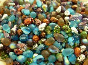 6X4mm Czech Teardrop Glass Beads (100) *You Pick*  