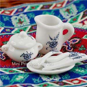 Dollhouse Miniature Vintage China Porcelain Tea Set 50P  