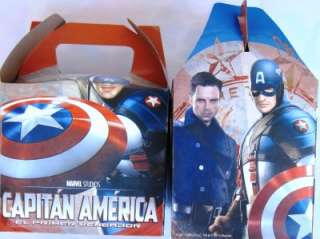 NEW* CAPITAN AMERICA * 12 party FAVOR treat BOXES  