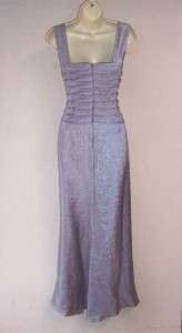KM COLLECTIONS Silver Gray Mother of Bride Formal Gown Dress & Bolero 